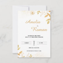 Elegant greenery, typography wedding 