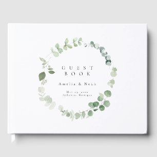 Elegant Greenery Wedding Guest Book