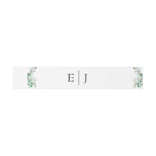 Elegant Greenery Wedding Invitation Belly Band
