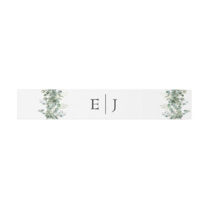 Elegant Greenery Wedding Invitation Belly Band