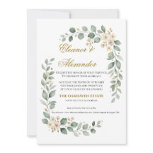 Elegant Greenery Wedding Invitation Template
