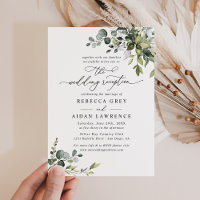 Elegant Greenery Wedding Reception Only