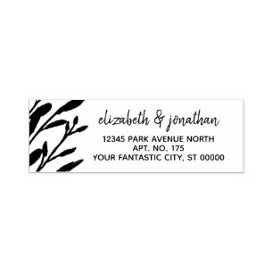 Elegant Greenery Wedding Return Address Self-inking Stamp
