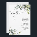 Elegant Greenery Wedding Seating Chart Table Cards<br><div class="desc">Designed to coordinate with our Boho Greenery wedding collection,  this customisable Menu Template features mixed watercolor greenery leaves paired with a classy serif in black. Matching items available.</div>