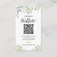 Elegant Greenery Wedding Website QR Code