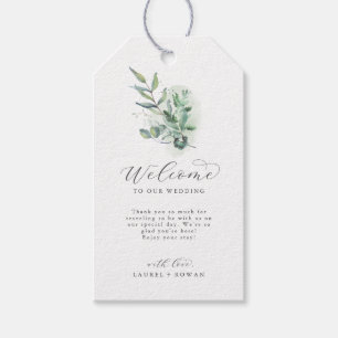 Elegant Greenery Wedding Welcome Gift Tags
