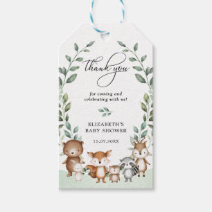 Elegant Greenery Woodland Forest Baby Shower Favou Gift Tags