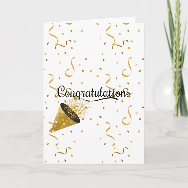 Elegant Greeting (Congratulations) Card (Front)