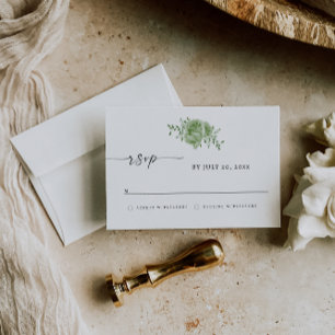Elegant greneery RSVP Save The Date