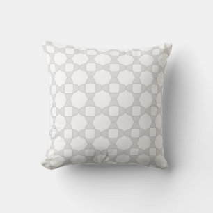 Elegant Grey Abstract Geometric Shape Pattern Cushion