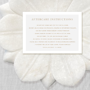 Elegant Grey AfterCare for Lash Extensions Salon Business Card