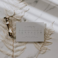 Elegant Grey and Green Wedding Timeline
