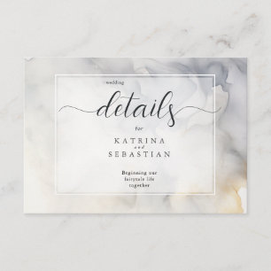 Elegant Grey and Pale Gold Soft Clouds Enclosure Card