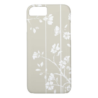 Elegant Grey and White Floral iPhone 8/7 Case