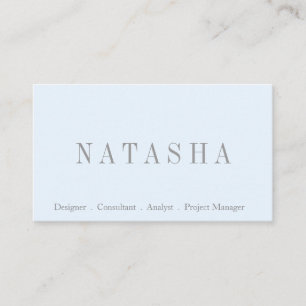 Elegant Grey and White Script Font Business Card