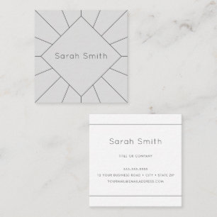 Elegant grey and white square business cards