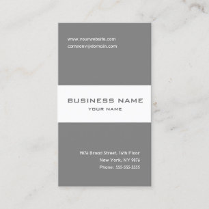 Elegant grey and white striped business card