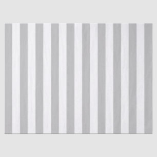 Elegant Grey and White Striped Pattern Tissue Paper