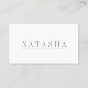 Elegant Grey and White Underline Business Card