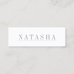 Elegant Grey and White Underline Profile Card