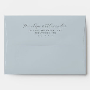 Elegant Grey Calligraphy Envelope