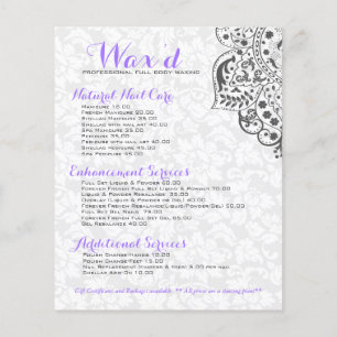 Elegant Grey Damasks White Lace Reversible Flyer