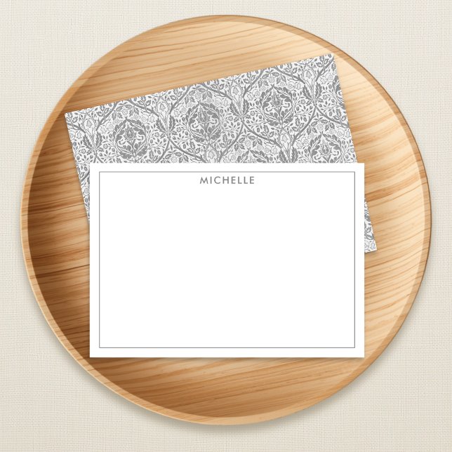 Elegant Grey Floral Pattern Card (Creator Uploaded)