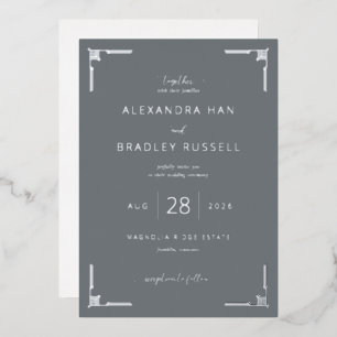 Elegant Grey Formal Invitations