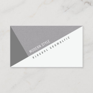 elegant grey geometric modern style business card