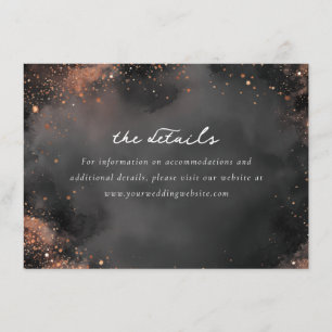 Elegant Grey Gold Abstract Smoke Enclosure Card