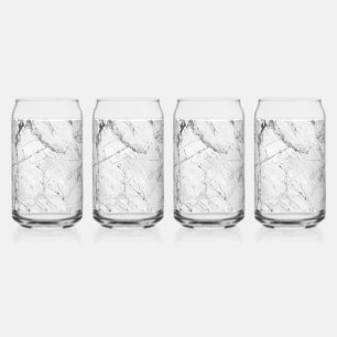 Elegant Grey "Granite Haze Whorl" Marble Texture D Can Glass