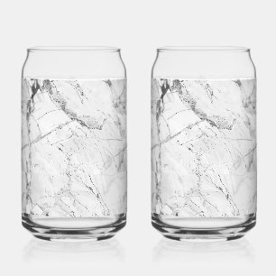 Elegant Grey 'Granite Haze Whorl' Marble Texture D Can Glass