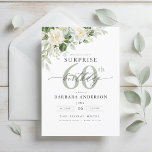 Elegant Grey Green Floral Surprise Birthday Invitation<br><div class="desc">Celebrate in style with an elegant grey and green floral surprise birthday invitation. This sophisticated design features soft grey tones paired with lush green florals, creating a serene yet festive ambiance. Perfect for a refined and memorable celebration, the delicate floral accents add a touch of natural beauty, while the modern...</div>