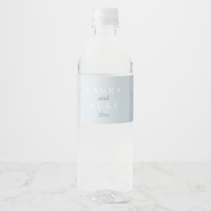 Elegant Grey Lace Water Bottle Label