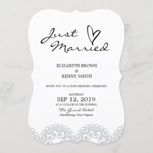Elegant Grey Lace Wedding Announcements Card
