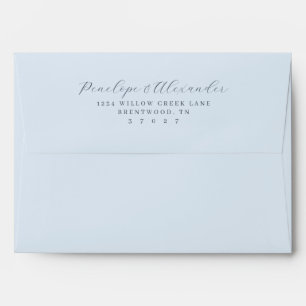 Elegant Grey Minimalist Calligraphy Envelope