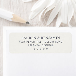 Elegant Grey Minimalist Return Address Label
