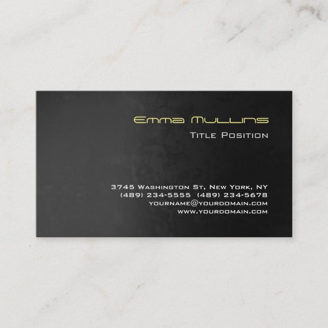 Elegant Grey Modern Impressive Trendy Business Card (Front)