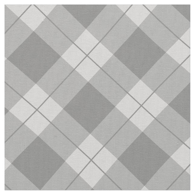 Elegant Grey Plaid | Fabric (Close Up)