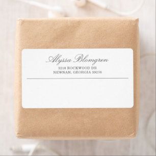 Elegant Grey Return Address Business Shipping