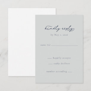 Elegant Grey RSVP Card