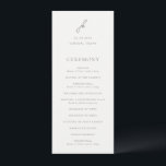 Elegant Grey Script Monogram Wedding Program<br><div class="desc">Elegant wedding program featuring a classic design with your monogram in a script font along with your details in a traditional serif font.</div>