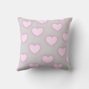 Elegant Grey Shine Modern Romantic Chic Heart  Cushion
