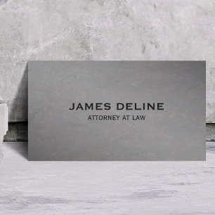 Elegant Grey Stone Attorney Business Card