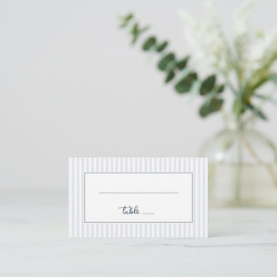 Elegant Grey Stripes Place Card