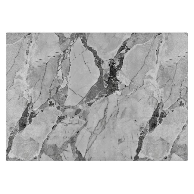 Elegant Grey Twilight Marble Fantasy Decorative Gl Cutting Board (Front)