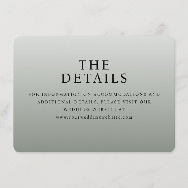 Elegant Grey Typographic Enclosure Card (Front)