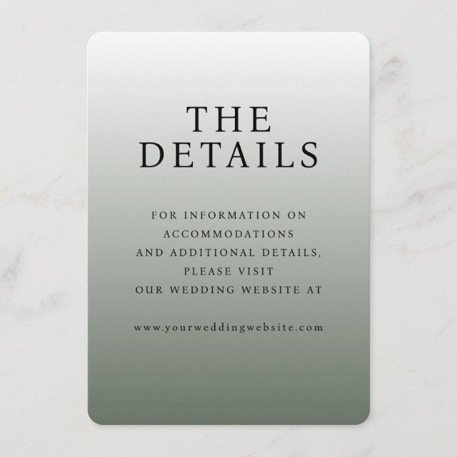 Elegant Grey Typographic Enclosure Card (Front)