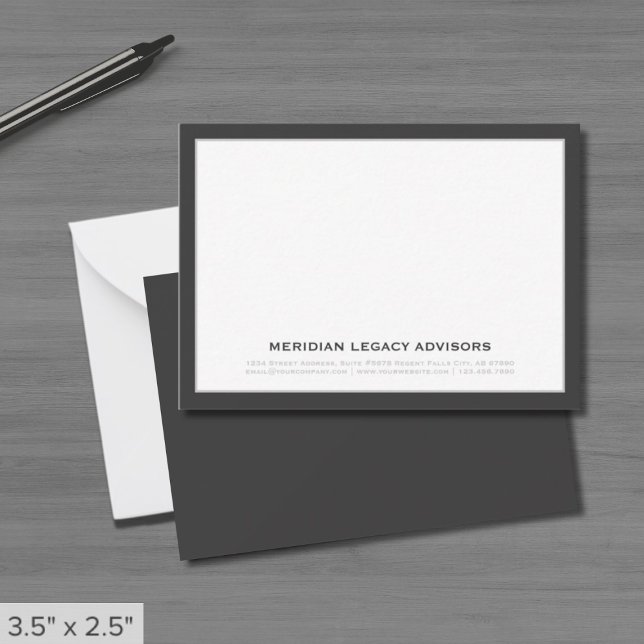 Elegant Grey Typographic Note Card (Creator Uploaded)