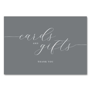 Elegant Grey Typographic Thank You Card